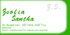 zsofia santha business card